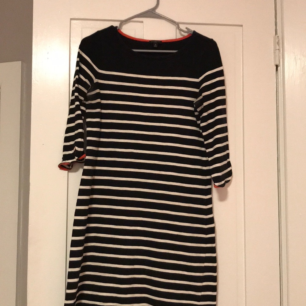 Talbots striped quarter sleeve dress
